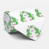 Cartoon bunny splash stropdas (Opgerold)