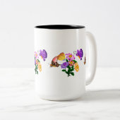 Cartoon Butterflies Tweekleurige Koffiemok (Voorkant rechts)