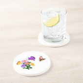 Cartoon Butterflies Zandsteen Onderzetter (Zijkant)