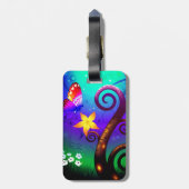 Cartoon Butterfly Bagagelabel (Achterkant verticaal)