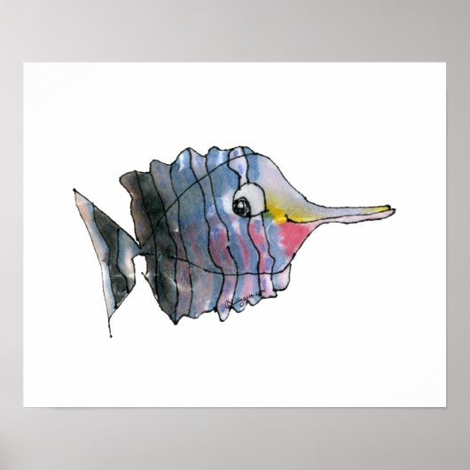 Cartoon Butterfly Fish Children's Wall Art Poster (Voorkant)