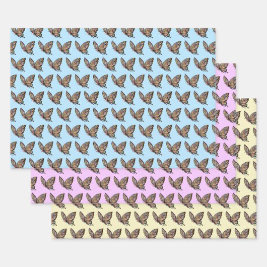 Cartoon Butterfly Inpakpapier Vel (Set)