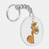 Cartoon Butterfly Pony AcrylSleutelhanger Sleutelhanger (Voorkant Links)