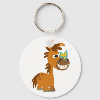 Cartoon Butterfly Pony Sleutelhanger