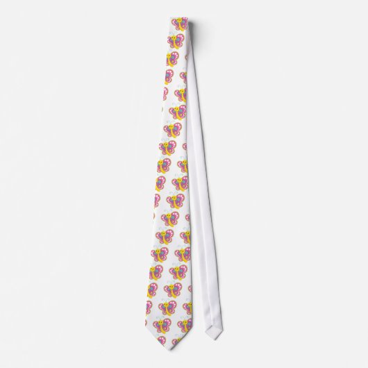 Cartoon Butterfly Stropdas (Voorkant)
