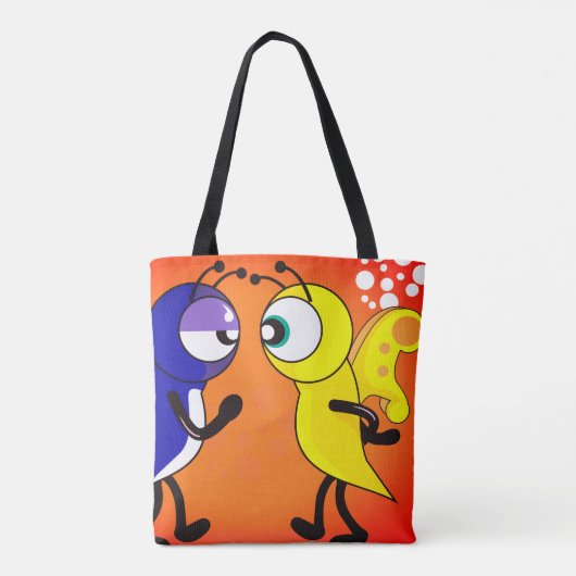 Cartoon Butterfly Tote Bag (Achterkant)