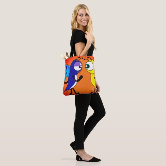 Cartoon Butterfly Tote Bag (Op model)