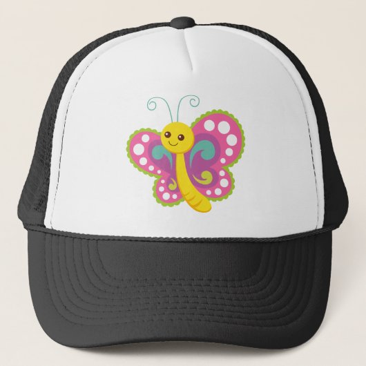 Cartoon Butterfly Trucker Pet (Voorkant)