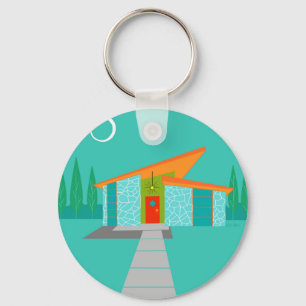 Cartoon Button Sleutelhanger