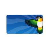 Cartoon Caique / Lovebird / Pionus / Parrot Etiket (Voorkant)