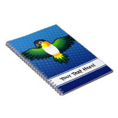 Cartoon Caïque / Lovebird / Pionus / Parrot Notitieboek (Rechterzijde)