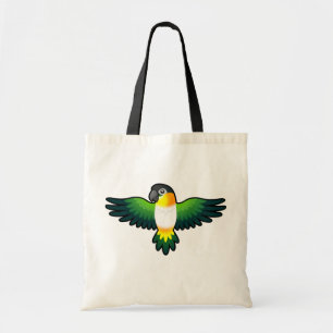 Cartoon Caïque / Lovebird / Pionus / Parrot Tote Bag