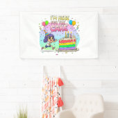 Cartoon Cake Lover-Cute verjaardagscadeau Spandoek (Insitu)