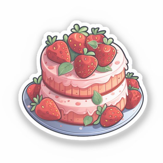 Cartoon cake sticker (Voorkant)