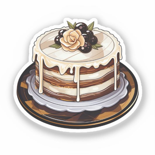 Cartoon cake sticker (Voorkant)