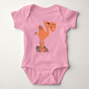Cartoon Camel Baby T-Shirt glimlachen