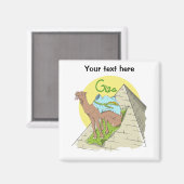 Cartoon Camel Egypt Pyramid Magneet (Voorkant / Achterkant)