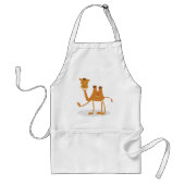 Cartoon Camel Smiling Desert Animal Character Standaard Schort (Voorkant)