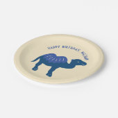 Cartoon Camel Verjaardagsfeestje gepersonaliseerd Papieren Bordje (Gekanteld)