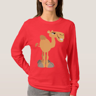 Cartoon Camel Women T-Shirt glimlachen