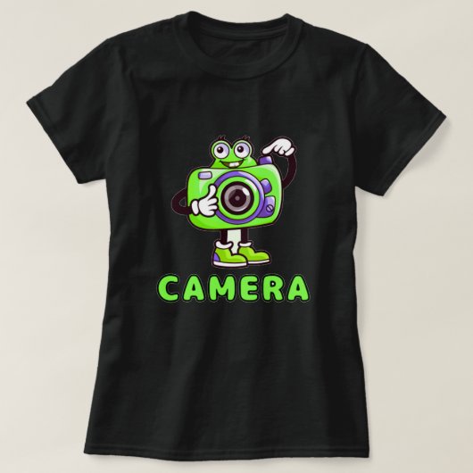 Cartoon Camera Fotograaf 'Fotografie Camer T-shirt (Design voorkant)