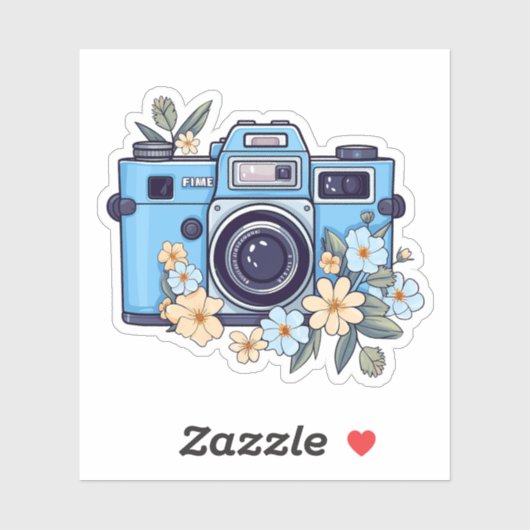 Cartoon camera illustratie sticker (Vel)