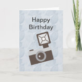 Cartoon  Camera Verjaardag Kaart (Voorkant)