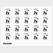Cartoon Camp Panda Ronde Sticker (Vel)