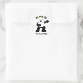 Cartoon Camp Panda Ronde Sticker (Tas)
