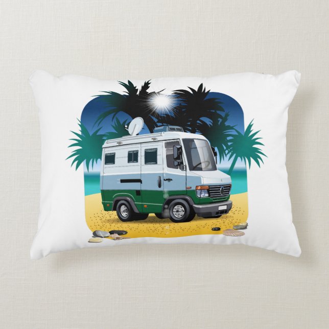Cartoon Camper Accent Kussen (Voorkant)