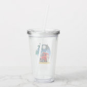 Cartoon Camper Acryl Drinkbeker (Achterkant)