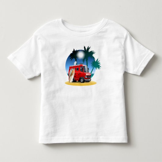 Cartoon Camper Kinder Shirts (Voorkant)