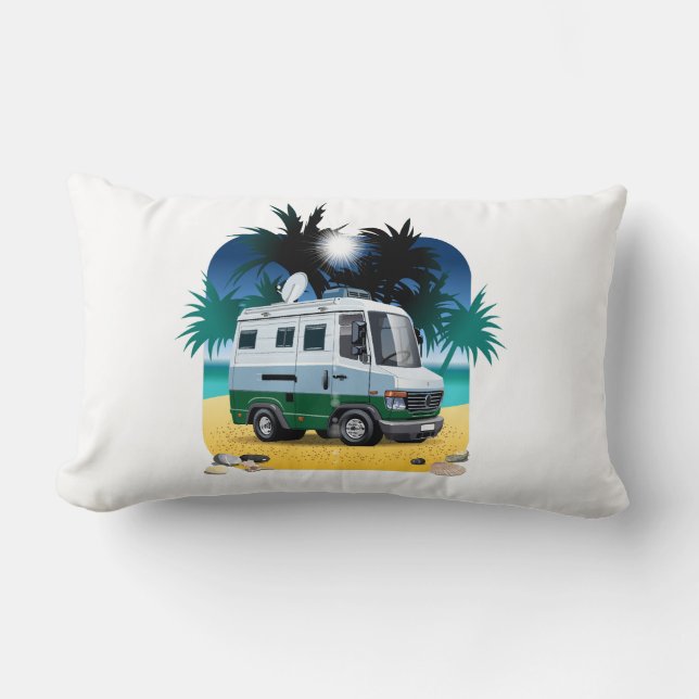 Cartoon Camper Kussen (Voorkant)