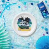 Cartoon Camper Papieren Bordje (Feest)