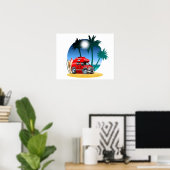 Cartoon Camper Poster (Thuiskantoor)