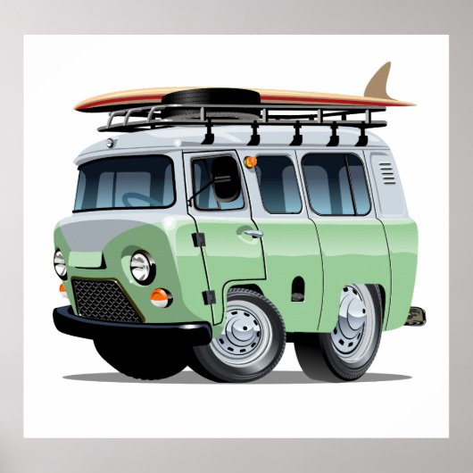 Cartoon Camper Poster (Voorkant)