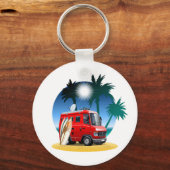 Cartoon Camper Sleutelhanger (Voorkant)