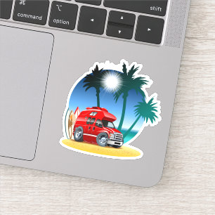 Cartoon Camper Sticker