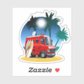 Cartoon Camper Sticker (Vel)