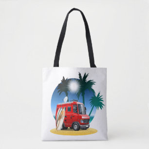 Cartoon Camper Tote Bag