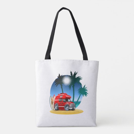 Cartoon Camper Tote Bag (Achterkant)
