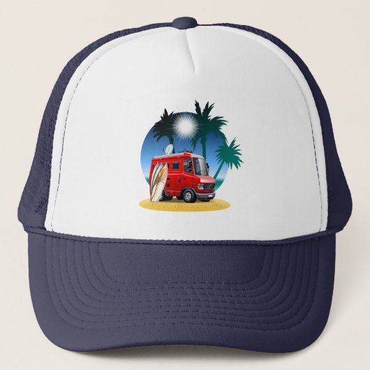 Cartoon Camper Trucker Pet (Voorkant)