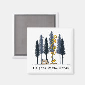 Cartoon Camping Magneet (Voorkant / Achterkant)