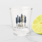 Cartoon Camping Shot Glas (Voorkant)