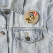 Cartoon Canada Goose Ronde Button 5,7 Cm (In situ)