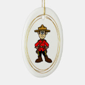 Cartoon Canadese kerstversiering Keramisch Ornament (Rechts)