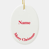 Cartoon Canadese kerstversiering Keramisch Ornament (Achterkant)