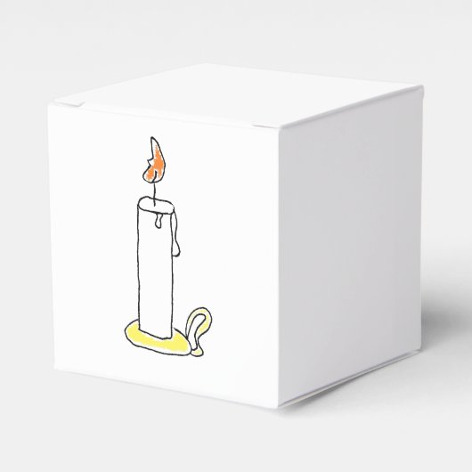 Cartoon Candle Holiday Candlestick Design Bedankdoosjes (Voorkant Zijde)