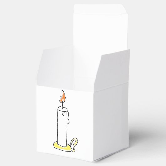 Cartoon Candle Holiday Candlestick Design Bedankdoosjes (Geopend)