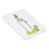 Cartoon Candle Holiday Candlestick Design Magneet (Rechterzijde)